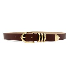 Elevate any outfit with the Darci Cognac Leather Belt. Crafted with exquisite cognac leather and a classic yet elegant gold buckle, loop, and tip, this belt adds a touch of sophistication to any look. Refined, luxurious, and stylish, Darci will become a wardrobe staple. Details: 1.25" Width  Gold plated buckle, loops, Chic Brown Business Belt, Chic Brown Belt Buckles For Business, Chic Leather Belt For Formal Occasions, Chic Formal Leather Belt, Chic Leather Belt With Gold Buckle, Luxury Brown Belts For Workwear, Classic Brown Belt Buckle With Gold Detail, Chic Brown Belt Buckles For Formal Occasions, Chic Leather Belt Buckle For Business