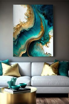 Teal Gold Fluid Art Print, Luxury Abstract Canvas Wall Art, Home Decor Painting, Interior Design Wall Art, Modern Canvas Art Print - Etsy Agate Art, Pour Art, Resin Art Painting, Resin Wall Art, Girly Wall Art, Flow Arts, Acrylic Pouring Art, Soyut Sanat Tabloları, Oversized Wall Art