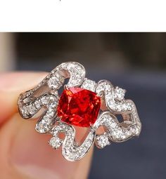 •Condition: Brand new•Center Stone: Natura Red Spinel from Burma, 1.1ct•Side Stone: Natural white diamond, round cut (VS1 clarity and F color)•Ring Weight: 5.85g (depend on the ring size)•Metal Purity: Optional Each piece is made-to-order with care and special attention to detail. all items are made with conflict-free diamonds and gems.Size: made to orderThe item will be gift wrapped and shipped.---------------------------------------------------------Available in :14k Rose or Yellow Gold, White Luxury Hallmarked Red Diamond Ring, Luxury Red Diamond Ring Gift, Luxury Red Diamond Gift Ring, Luxury Red Diamond Ring With Rose Cut Diamonds, Luxury Red Cluster Ring With Round Cut, Luxury Red Diamond Cluster Ring, Luxury Red Cluster Ring For Anniversary, Luxury Red Cluster Ring For Formal Occasions, Luxury Elegant Red Cluster Ring