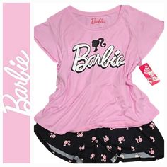 New See More Barbie In My Closet Pj Sets, Signature Logo, One Pic, Pink Black, Women's Intimates, Pajamas, Black Pink, ? Logo, Pink