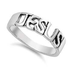 Sterling Silver Jesus Ring $13.95 Jesus Ring, Christian Rings, Paw Print Ring, Cheap Silver Rings, Clean Gold Jewelry, Jewelry Lifestyle, Silver Jewelry Diy, Cleaning Silver Jewelry, Jewelry Photoshoot