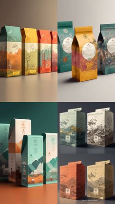 Unique tea packaging designs idea Packaging Label Design, Cool Packaging, Tea Design, Unique Tea, Tea Brands, Unique Packaging