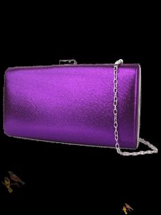 Bird in Bag - Fashionable Hard Box Clutch Bag for Evening Wear Trendy Purple Rectangular Box Bag, Chic Purple Bag For Events, Chic Purple Clutch As A Gift, Chic Purple Evening Bag For Gift, Chic Purple Evening Bag As Gift, Elegant Purple Clutch For Everyday Use, Rectangular Purple Party Bag, Purple Rectangular Party Bags, Purple Rectangular Box Bag For Gift