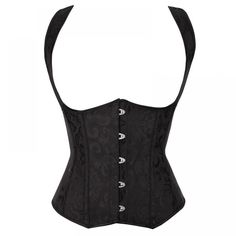 Underbust Corset With Shoulder Straps Jacquard Barbie Look, Waist Cincher Corset