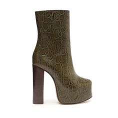 Special Shoes, Dr Shoes, Fall Closet, Rubber Patch, Green Boots, Outfit Inspired, Crocodile Leather, Slingback Pump, Suede Booties