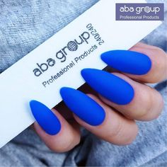 Matte Cobalt Blue Nails, Safire Blue Nails, Matte Blue Almond Nails, Blue Matte Acrylic Nails, Matte Royal Blue Nails, Matt Blue Nails, Blue Matt Nails, Blue Matte Nails Design, Royal Blue Almond Nails