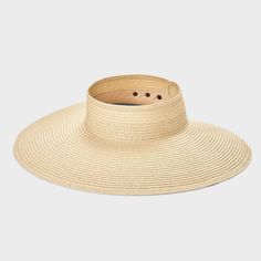 This Straw Visor Hat from Shade & Shore™ is sure to be your new summertime favorite. Made from midweight paper-blend material, this solid-color straw hat boasts a UPF 50+ rating as well as a stylish 4.75-inch brim to shield your face in style during gardening, boardwalk outings or leisurely town strolls. The visor hat has an adjustable snap-closure band at the back for a customizable fit and features a packable design making it convenient to bring it wherever your fun in the sun takes you. Shade