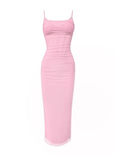 Why You'll Love It Designed to accentuate your curves, this dress features a strapless neckline and a backless design that exudes confidence and allure. The slight stretch in the fabric ensures a flattering fit, while the straight silhouette flows gracefully to ankle length, making it perfect for formal occasions or evening outings. With its solid pink hue, this dress radiates a timeless charm. Features Neckline: Strapless Silhouette: Straight Closure Type: Zipper Elasticity: Slight Stretch Patt Summer Corset, Backless Maxi Dress, Pink Corset, Maxi Dress For Women, Chic Party, Clothes Wishlist, Backless Maxi Dresses, Bodycon Fashion, Party Style