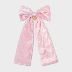 The Girls' Heart Charm Velvet Bow by art class™ is a beautiful accessory that combines elegance and charm. Made from soft velvet, this oversized bow features a heart charm that adds a playful touch. The sturdy clip ensures a comfortable and secure fit, making it perfect for parties, special events or everyday wear. art class™ - One-of-a-kind looks for the one and only you. Pink Santa Hat, Bow Art, Coquette Bows, Girls Heart, Hair Accessories Set, Heart Themed, Pink Bows, Braids With Weave, Sequin Bow