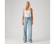 Low rise is here to stay;and our super-flattering Low Loose jeans prove it. Cut with a baggy fit, a versatile low rise and a wide, straight leg, they're a throwback Y2K style that's subtle enough to wear every day. Baggy low rise jeans inspired by early aughts style Features a straight, wide leg A loose, relaxed fit that's slim through the hip and thigh This pair runs a bit small. We suggest buying one or two sizes up. Ribcage Jeans, Light Wash Levis, Dad Jeans, Levi’s Jeans, Relaxed Jeans, Chino Jeans, Loose Jeans, Tapered Jeans, Low Rise Jeans