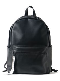 Editor's NotesMade from durable vegan leather, this backpack is modern and practical for daily use. It's fitted with plenty of pockets, both internal and external and also secure space to keep laptop.- Top handle- Zipper closure- One front zipped pocket- Two side pockets- Adjustable shoulder straps- Unisex wear- Fitted 17 laptopMeasurements (in.) One size- Width: 13.0 in.- Height: 18.1 in.   - Depth: 12.6 in.- Weight: 2.4 lbs- Capacity: 33LComposition & Care- 100% Vegan leather- Refer to the Modern Faux Leather Backpack, Modern Faux Leather Backpack With Zipper Closure, Modern Faux Leather Backpack With Adjustable Strap, Modern Faux Leather Backpack For Everyday, Modern Faux Leather Backpack For School, Modern Faux Leather School Backpack, Modern Leather Backpack For Back To School, Leather Backpack With Zipper Closure For Students, Modern Leather Backpack For Back To School With Zipper