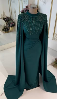 Turkish Traditional Dresses, High Neck Long Sleeve Wedding Dress, Engagement Dress Ideas, Modest Gowns, Arabian Dress, Stylish Outfits Casual, Hijab Evening Dress, Gowns Elegant, Muslim Outfits Casual