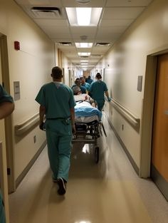 photo of hospital staff carrying patient on gurney in Miami hospital hallway, posted to Snapchat stories in summer in the style of hospital staff Hospital Fake Picture, Surgery Pictures Hospitals, Fedex Video, Library Kiss, Hospital Bed Snapchat Stories, Bed Snapchat, People In The Hospital, Nature Futuristic, Working In Hospital