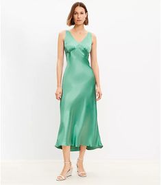 All Women's Clothing | Loft Mid Size Wedding Guest, Cool Summer Hair Colors, Cool Summer Capsule Wardrobe, Cool Summer Hair, Summer Celebrities, Extra Dresses, Bias Dress, Loft Wedding, Strappy Maxi Dress