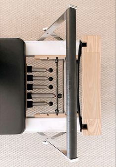 an overhead view of a kitchen cabinet with utensils