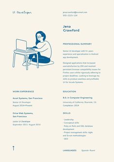 resume design graphic designer Two Page Resume, Cv Cover Page, Resume Without Photo, Fun Resume Design, Cv Colors, Illustration Cv, Job Description Design, Illustration Resume, Resume Layout Design