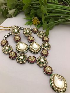 Most eligible gift for someone you love and someone very special for you. Long Kundan Polki Necklace with matching Earrings Suitable for all kind of outfits like Kurtis, lehanga and Sarees  Best gift for your loved ones. Best gift for her Birthday. Necklace : 1 Earrings : 1 Pair Kundan Polki Necklace, Kundan Long Necklace, Birthday Necklace, Polki Necklace, Pakistani Jewelry, Cz Necklace, Best Gifts For Her, Cz Jewelry, Gift For Her Birthday