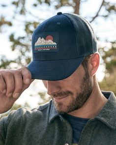 Endlessly versatile and built for adventure, this classic-fit trucker hat is designed to keep you cool and comfortable all day long. The pre-curved brim keeps the sun out of your eyes and off of your face and the back and side mesh panels allow for increased airflow and added ventilation. All-original Americana-inspired Flag & Anthem patch. Adjustable snapback closure. Cotton/poly Imported One size fits most. Suns Out, Mesh Panel, Trucker Hat, The Sun, Flag, The Back, Mesh, Sun, Navy