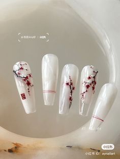 China Nails, Fake Nails Designs, Asian Nails, Anime Nails, Blush Nails, Pretty Gel Nails, Soft Nails, Nail Designs Glitter