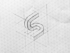 the letter s is made up of lines and shapes, with one line in the middle