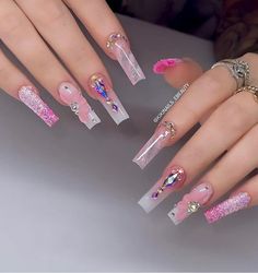 50 Pink Ombre Valentines Nail Art Rich Nails, Flare Nails, Gradient Nail Design, Duck Feet, Tropical Nails