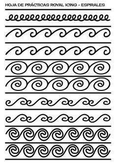 an image of different types of lines and curves in black ink on white paper, with the