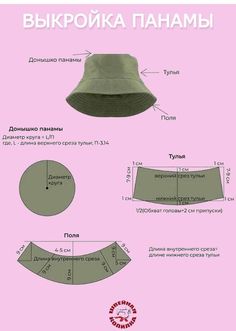 the diagram shows how to make a hat with different types of fabric and materials on it