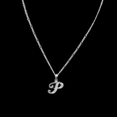 925 Sterling Silver Alphabet Letter P Pendant Necklace New Made In Mexico P Necklace, Letter Necklace Silver, Star And Moon Necklace, Boho Statement Necklace, Crucifix Necklace, Flower Statement Necklace, Mesh Necklace, Pretty Jewelry Necklaces, Chunky Bead Necklaces