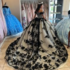 Black Off the Shoulder Quinceanera Dresses With 3D Flowers Lavender Prom Dress Long, Black Quinceanera, Quinceanera Dresses Black, Black Quince, Quinceanera Themes Dresses, Lavender Prom Dresses, Quinceñera Dresses, Black Quinceanera Dresses, Quince Dresses Mexican