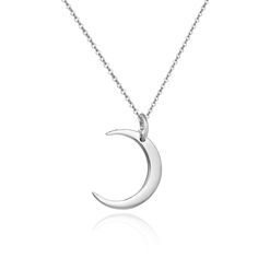 PRICES MAY VARY. (1pc) Moon necklace is always popular to necklace lovers because it seems to be associated with mystery, fantasy, as well as calmness and hope. The phases of the moon symbolize immortality and eternity. This necklace is beautiful for a special occasion or everyday wear, or it can be a perfect simple necklace layering jewelry with other necklaces. Material: solid .925 sterling silver (925 stamped); Sterling silver is hypoallergenic, nickel free and lead free - a choice for those Silver Moon Necklace With Charms, Silver Moon Charm Necklace For Gift, Hypoallergenic Half Moon Jewelry Gift, Moon Shaped Charm Necklace With Moon Phase As Gift, Moon Phase Charm Necklace As A Gift, Spiritual Moon Charm Necklace For Mother's Day, Crescent Charm Necklace For Gift, Adjustable Crescent Charm Necklace For Gift, Crescent Charms Necklace Gift