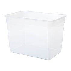 a plastic storage box on a white background