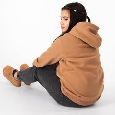 Add some fluff to your lounge look with the new Rey UGGfluff™ Logo Hoodie from UGG®! This super-cozy sweatshirt sports a drawstring hood, front kangaroo pocket, and UGG® logo in fluffy boucle knit on the chest. Amira (she/her) is 5' 1" and wearing a size Medium. Her bust measures 34" and her waist 27" Cozy Brown Sweatshirt With Ribbed Cuffs, Oversized Casual Lounging Outerwear, Oversized Casual Outerwear For Lounging, Casual Oversized Outerwear For Lounging, Winter Fleece Sweatshirt For Lounging, Cozy Hooded Hoodie For Lounging, Cozy Winter Hoodie For Lounging, Comfy Winter Hoodie For Lounging, Cozy Hoodie With Ribbed Cuffs For Lounging