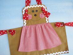 Apron Sewing Pattern for Children  Gingerbread by preciouspatterns, $3.99 Girl Snowman, Simple Apron, Gingerbread Apron, Christmas Sewing Patterns, Apron Sewing, Girl Apron, Sew Simple, Apron Sewing Pattern, Childrens Aprons