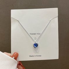 Korean New Exquisite Blue Crystal Necklace Fashion Temperament Love Pendant Necklace Female JewelryModel Number:1005001782586257 Blue Crystal Necklace, Ocean Necklace, Female Jewelry, Love Pendant, Hot Jewelry, Neck Jewellery, Fashion Jewelry Sets, Photo Locket, Necklace Fashion