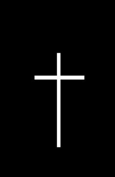 a white cross on a black background