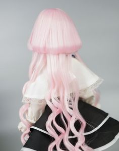 "BJD Wig 6 colors Jellyfish Long hair for 1/3 SD 1/4 MSD 1/6 yosd 9-10\" Blythe Wig doll wig Wig size: ❤ 6-7 inch (15-17cm Doll Head Circumference) ❤ 7-8 inch (17-19cm Doll Head Circumference) ❤ 7.5-8.5 inch (19-21.5cm Doll Head Circumference) ❤ 8-9 inch (22-24cm Doll Head Circumference) ❤ 9-10 inch (24.5-26cm Doll Head Circumference, Bale Blythe can wear) ��🔔 Headdress 6-7\" can't wear 🔔Light color wig may appear the phenomenon of hair leakage net, this is because the light light transmittance Bjd Wig, Doll Wig, Cosplay Hair, Kawaii Hairstyles, Doll Diy, Doll Wigs, Blue Gradient, Diy Making, Hair Reference