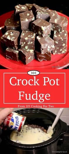 crock pot fudge from 101 cooking for twos cookbook with instructions to make it