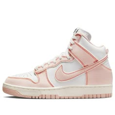 Step into some history with the iconic Nike Dunk High 1985 'Arctic Orange'. This shoe celebrates the original 1985 silhouette for a timeless vintage look you can't get anywhere else. Crafted to match the same shape and feel of that classic design, this style's built from premium materials for comfort, durability and breathability. The eye-popping 'Arctic Orange' colors create a bold contrast between the organic lines of the shoe for a modern twist on retro style. Make your mark on any day or nig Pink Nike Dunks High, Nike Dunk High 1985, Dunk High 1985, High Top Nike, Nike Tenis, Dr Shoes, Preppy Shoes, Nike High, Retro Basketball