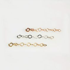 Removable extender to your necklace or bracelet in 14K Gold filled, sterling silver or rose gold. Necklace Extender, Chain Link Bracelet, Link Bracelets, Chain Link, Or Rose, Gold Filled, Jewelry Bracelets, 14k Gold, Rose Gold