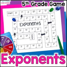 an exponent's board with the words exponents and numbers on it