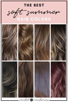 Classic Summer Hair Color, Best Hair Colors For Cool Summer, Best Hair Color For Summer Palette, Seasonal Hair Color, House Of Color Summer Hair Colors, Summer Mute Hair Color, Soft Summer Metallics, Edgy Soft Summer Outfits, Estate Soft