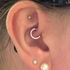 With Lab Diamonds, 7mm Wide Cute Piercings, Lab Diamonds, Piercings, Lab, Jewelry Earrings, Color White, Diamonds, White Gold, Women Jewelry