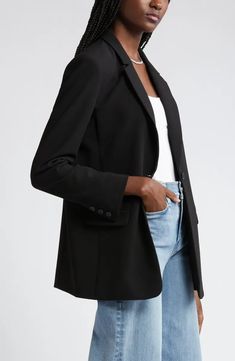 Nordstrom Relaxed Fit Blazer | Nordstrom Fitted Blazer, Black Blazers, Top Brands, Nordstrom, Great Deals, Relaxed Fit, Spandex, Blazer, Luxury Fashion