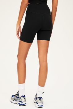 Inspired by the sleek silhouette of bike shorts our Airweight short goes beyond spin class. Features a supremely soft hand and second skin comfort. BEST FOR: hot yoga, barre, Pilates. Model is 5’10” and wears a size small. High Stretch Go-dry Athletic Shorts, Mid-thigh Length, Sporty High-stretch Biker Shorts, Mid-thigh Length, Sportswear Elastane Athletic Shorts Mid-thigh Length, Athleisure Tights With Built-in Shorts For Sports, Mid-thigh Length Elastane Sportswear Activewear, Compressive Go-dry Biker Shorts For Training, Micro-elastic Moisture-wicking Biker Shorts For Training, Moisture-wicking Micro-elastic Biker Shorts For Training, Stretch Cycling Athletic Shorts