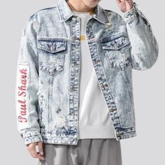 Welcome to the 2023 Spring-Summer Collection and experience true fashion elegance with the large pieced-together jean jacket! Perfectly blending vintage styles and vogue flair. this denim jacket is patterned to add a bold and unique statement to your wardrobe. Offering a distinctive buttoned closure. ripped look. and creative printed design. you'll be sure to look and feel your best in this one-of-a-kind piece.Distinctive Features: Oversized Fit: Perfect for those looking for a bold and stylish Patchwork Jean Jacket, Oversized Jean Jacket, Jean Jacket Men, Oversized Jeans, Oversized Denim Jacket, Denim Jacket Men, Denim Patchwork, Oversized Silhouette, Patchwork Designs