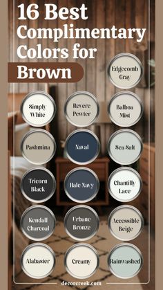 the best complimentary colors for brown in your home or office, and it's easy to use