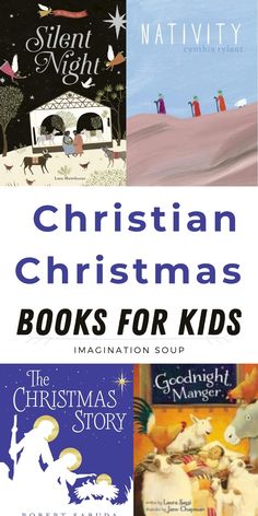 christmas books for kids to read in the night and day, with text that reads christian christmas