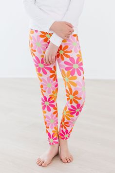 Retro Daisies Leggings-Mila & Rose ®