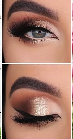 Prom Eyes, Evening Eye Makeup, Wedding Makeup For Brown Eyes, Bridesmaid Hair Makeup