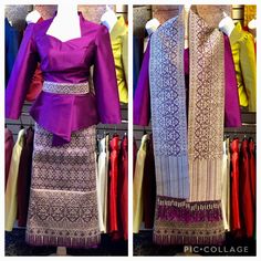 Handmade Laos Silk Address Laos Traditional Dress, Doll Dress Ideas, Traditional Wear, Dress Set, Traditional Dress, Boutique Dresses, My Dream Wedding, Traditional Dresses, Laos